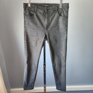 J Brand Alana High Rise Crop Skinny Jeans Black Gray Denim Stretch Women's 31.